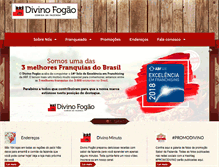 Tablet Screenshot of divinofogao.com.br